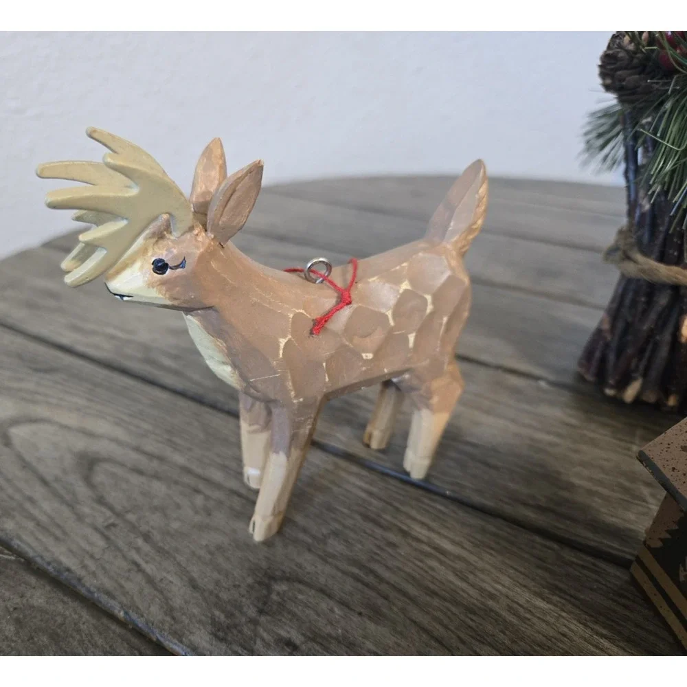 Set Of 8 Rustic Outdoor Cabin Themed Christmas Ornaments